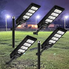4 pack 200W solar street lights 25000 lumens