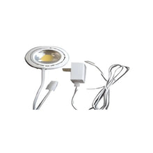 12V LED Puck Light with 3000K Warm White, Plug Driver, Quick Connector, and 8" Cord