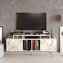 Char 63" TV Stand and Media Console with Cabinets and Shelves for TVs up to 72"
