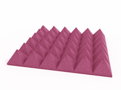 4 Inch Acoustic Foam Pyramid Style Panels - 13 Color Options