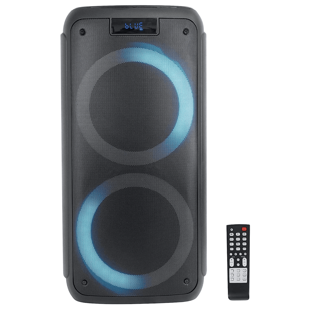 Norcent Dual 6.5" Portable Party Bluetooth Speaker with Flashing LED Lights