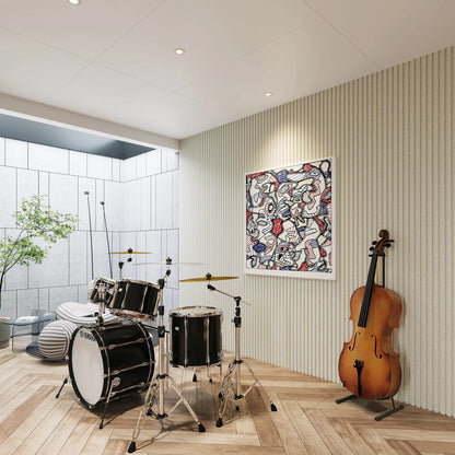Acoustical 100% Polyester Wall Panel, 48x24x0.7 Sound Proof Wall Panels