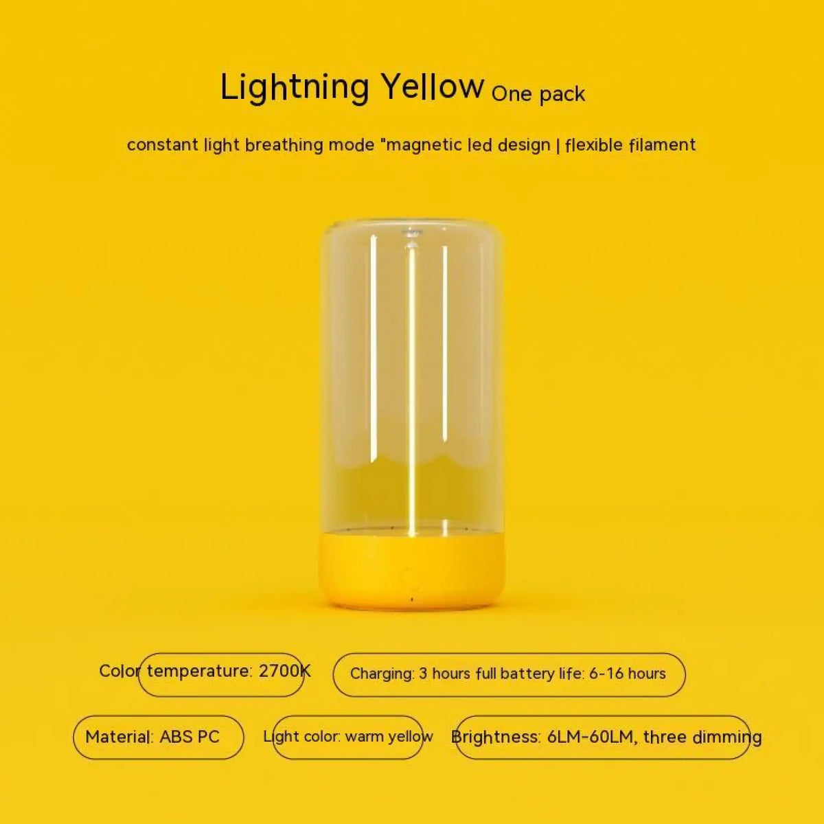 Creative Atmosphere Tent Light with LED, Rechargeable, Durable Feature