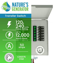12-Circuit 120/240V 50A Non-Automatic Transfer Switch