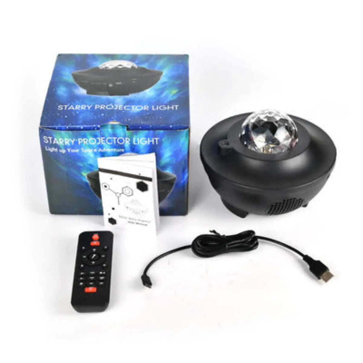 LED Star Projector Night Light with USB Control and Music Player